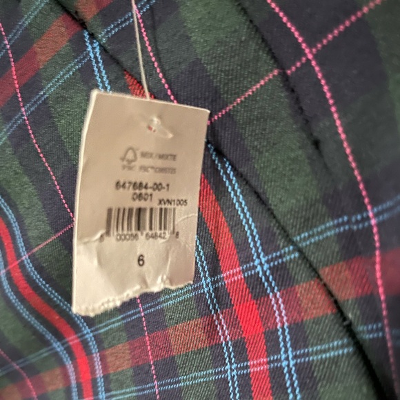 NWT GAP Slim Ankle Pants High Rise Tartan Plaid Preppy Multicolor Women's Size 6 - Picture 5 of 7